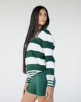 Iris Sweater - Green Stripes