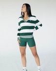 Iris Sweater - Green Stripes