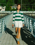 Iris Sweater - Green Stripes