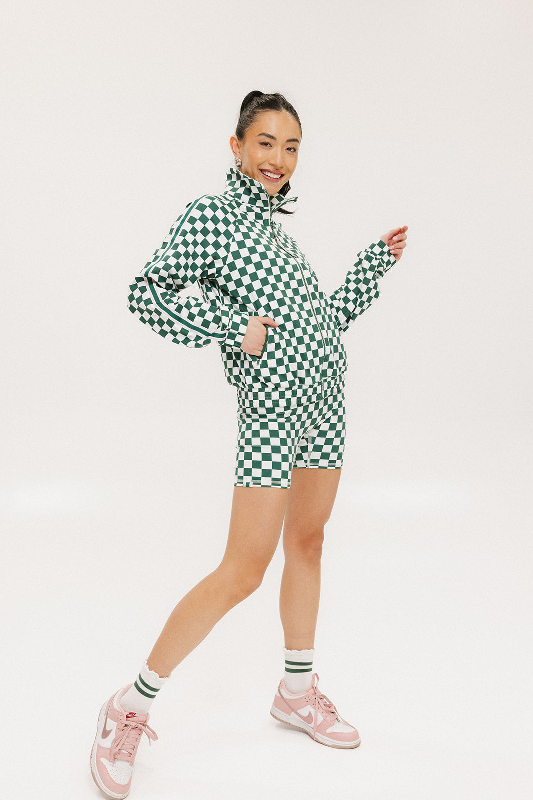 Biddy Shorties - Green/White Checkered