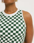 Lillee Tank - Green Checkered