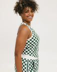 Lillee Tank - Green Checkered