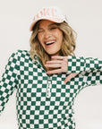 Bea Base Mock - Green/White Checkered