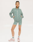 Lyla Jacket - Green/White Checkered