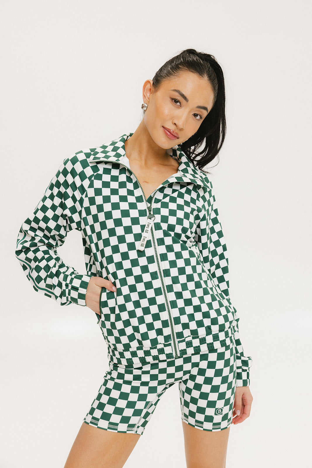 Biddy Shorties - Green/White Checkered