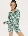 Biddy Shorties - Green/White Checkered