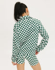 Lyla Jacket - Green/White Checkered