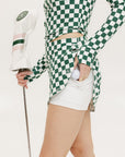 George Skirt - Green/White Checkered