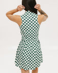 Erin Dress - Green/White Checkered