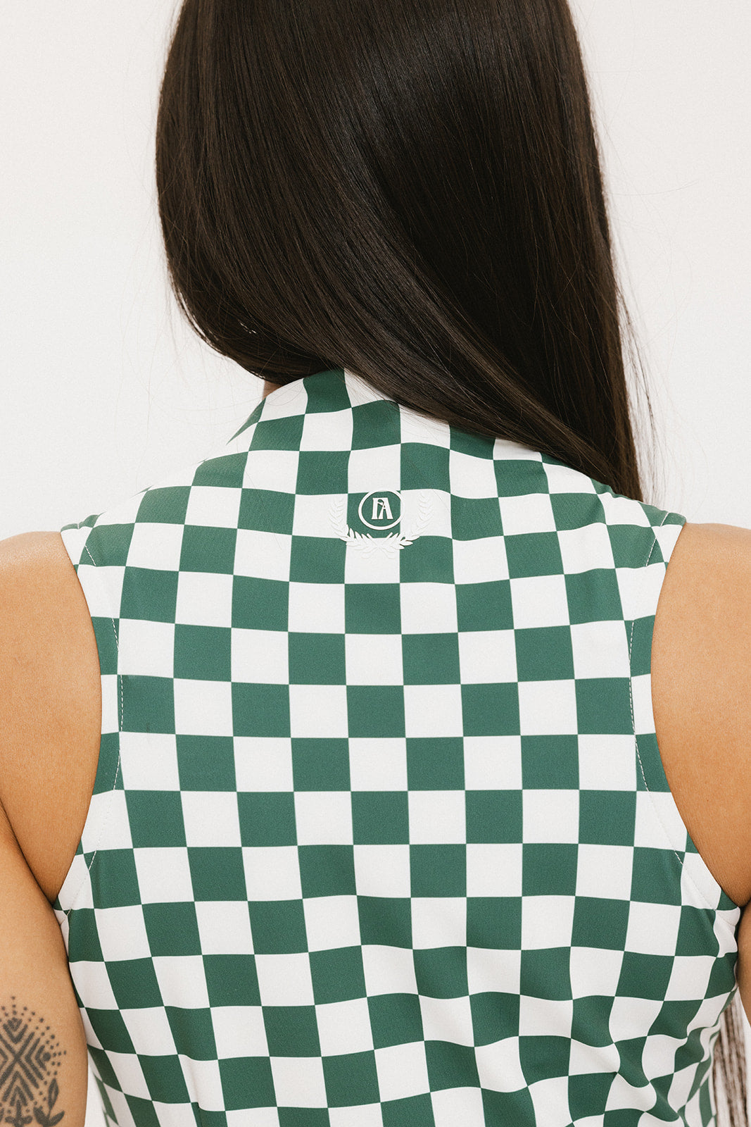 Erin Dress - Green/White Checkered