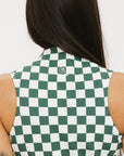 Erin Dress - Green/White Checkered