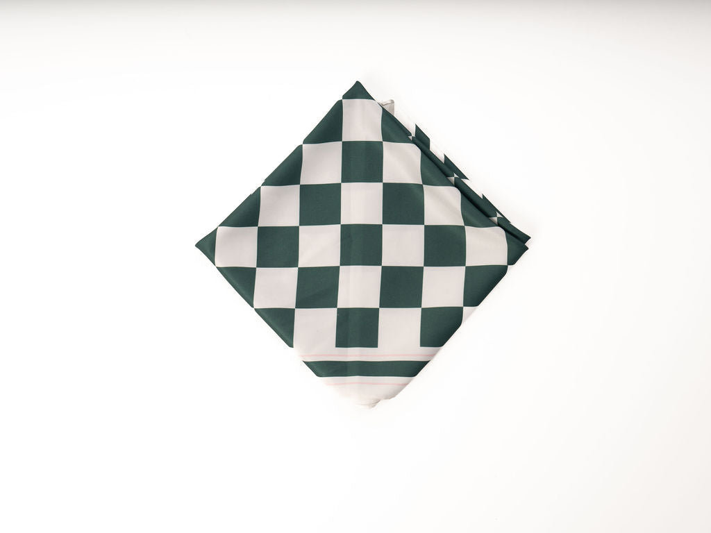 Hole in One Hanky - Green Checkered