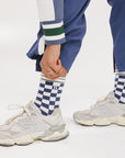 Charlie Crew Sock - Indigo/White Checkered