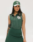 Moore Polo - Pinstripe Green