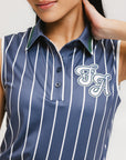 Moore Polo - Pinstripe Indigo