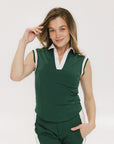 Charlotte Sleevless Polo - Green