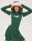 Jamie Long Sleeve - Green/White