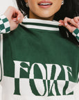 Fore Sleeveless Sweater - Green/White