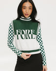 Fore Sleeveless Sweater - Green/White