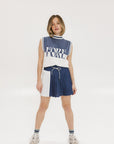 Fore Sleeveless Sweater - Indigo/White