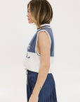 Fore Sleeveless Sweater - Indigo/White