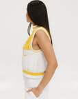 Fore Sleeveless Sweater - Mustard/White