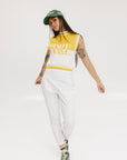 Fore Sleeveless Sweater - Mustard/White