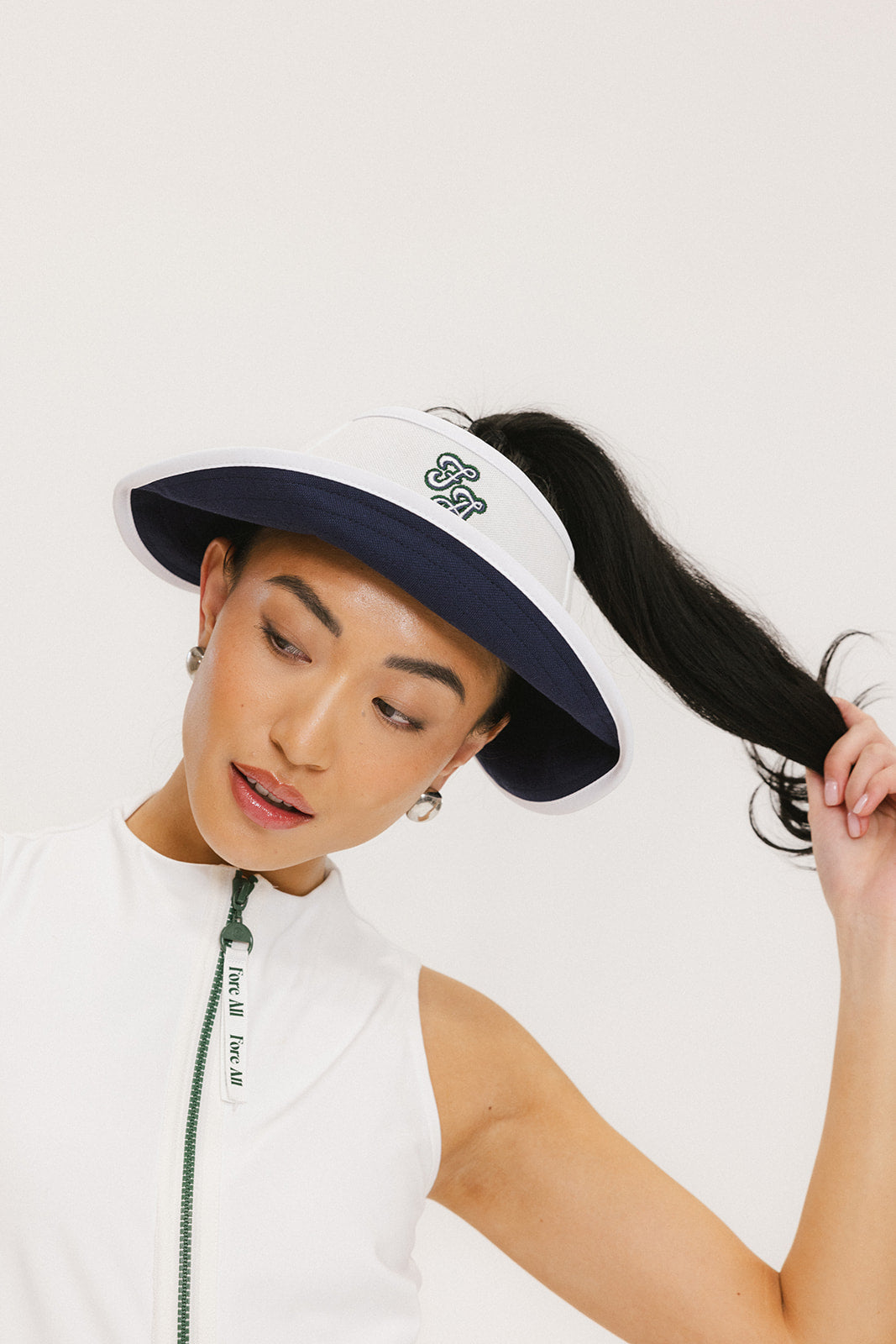 June Visor - White/Indigo