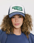 Double Bogey Trucker Hat - White/Indigo