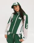 Caitlin Warm-Up Jacket - Green/Pink