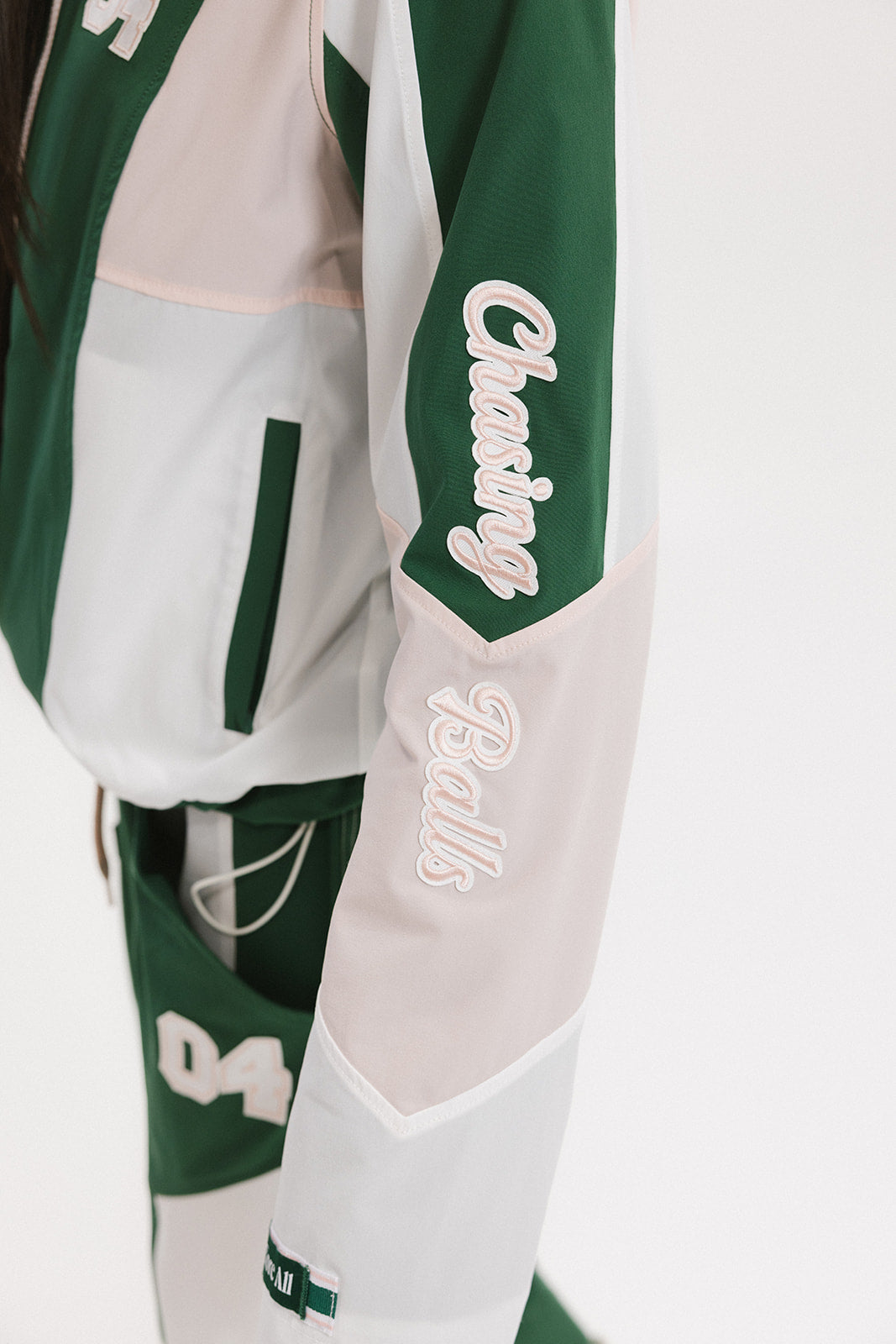 Caitlin Warm-Up Jacket - Green/Pink