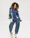 Caitlin Warm-Up Jacket - Indigo/Green