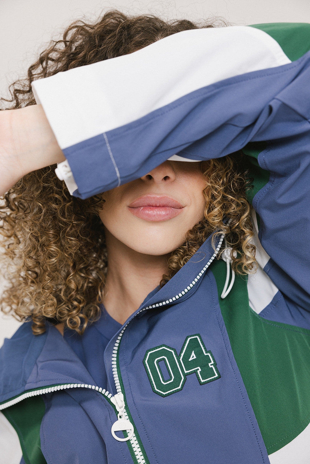 Caitlin Warm-Up Jacket - Indigo/Green