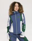 Caitlin Warm-Up Jacket - Indigo/Green