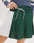 Rose Pleated Skirt - Green