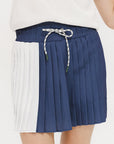 Rose Pleated Skirt - Indigo