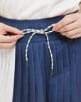 Rose Pleated Skirt - Indigo