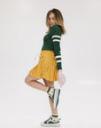 Rose Pleated Skirt - Mustard