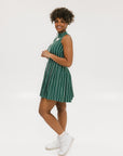 Erin Dress - Pinstripe Green