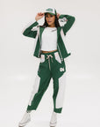 Caitlin Warm-Up Pant - Green/Pink