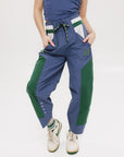 Caitlin Warm-Up Pant - Indigo/Green