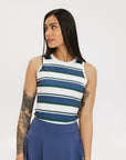 Serena Tank - Indigo Stripes