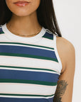 Serena Tank - Indigo Stripes