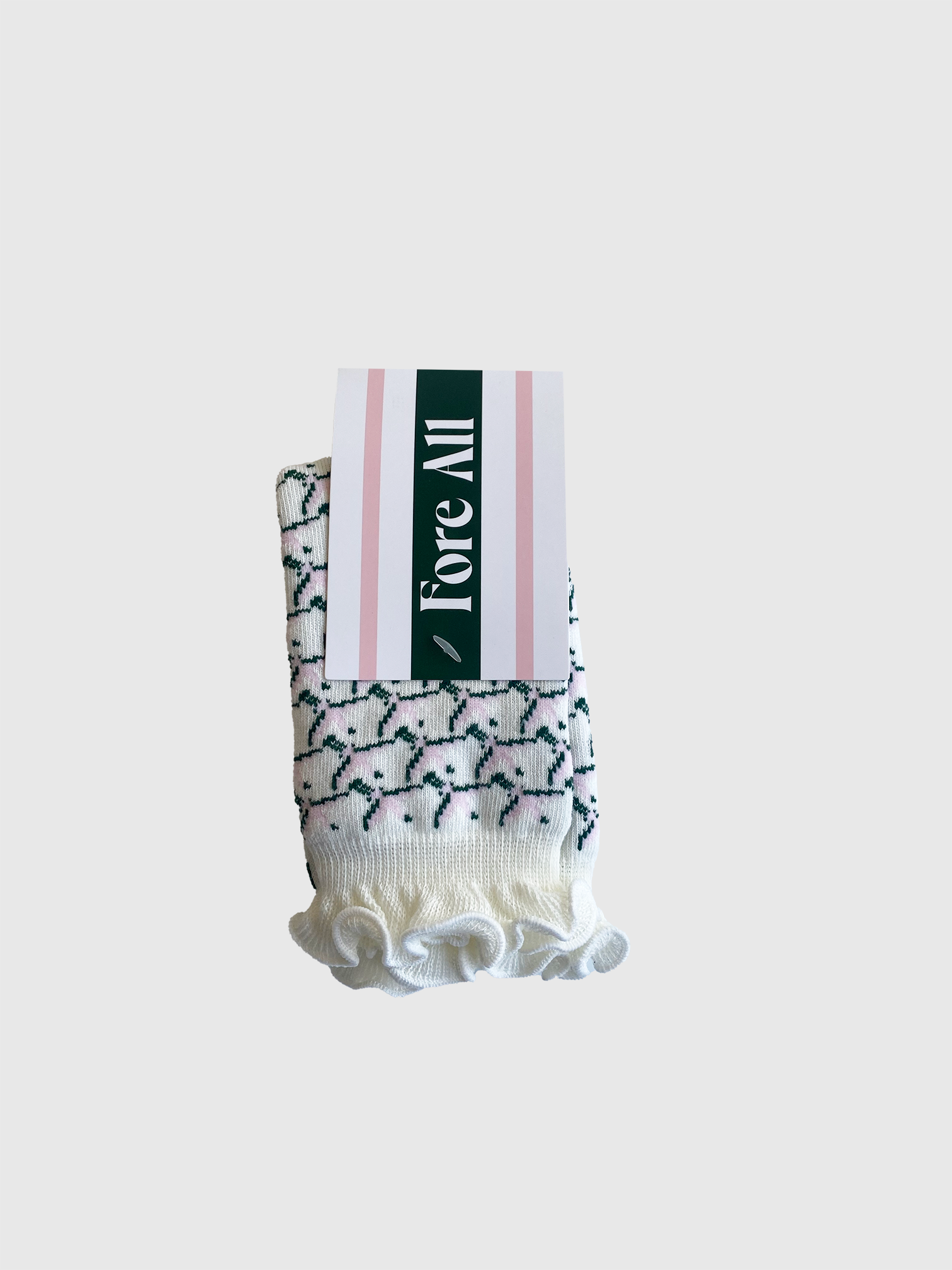 Maude Ruffle Sock - White Flamingo