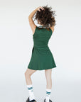 Introducing our top-selling women's golf dress, the Jordan Dress! Featuring a stylish design and buttery-soft fabric, this dress includes built-in tee holders for convenience on the course. Perfect for feeling confident and comfortable while playing golf, it allows for easy movement and a quick bathroom break without hassle. Available in true-to-size fit; optional Biddy Shorties can be purchased separately for added comfort and style.